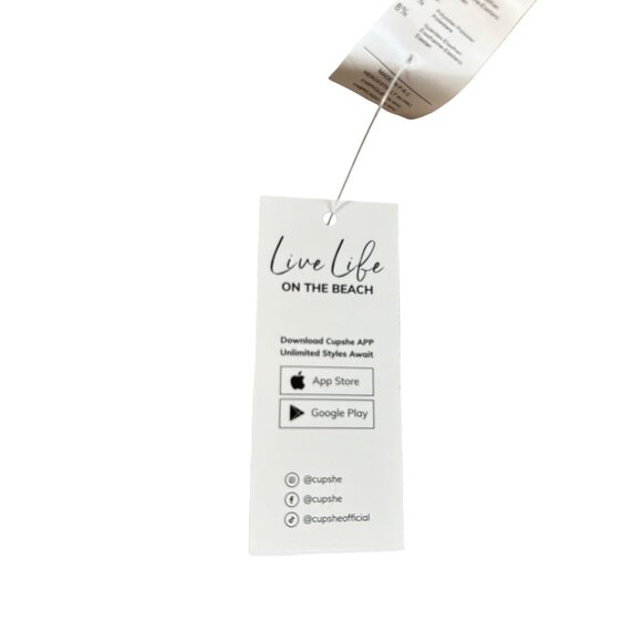 Cupshe Hidden Wonders V-Neck Triangle Yellow & Navy Colorblock Bikini Top With A - Picture 6 of 7